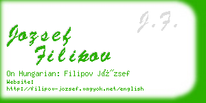 jozsef filipov business card